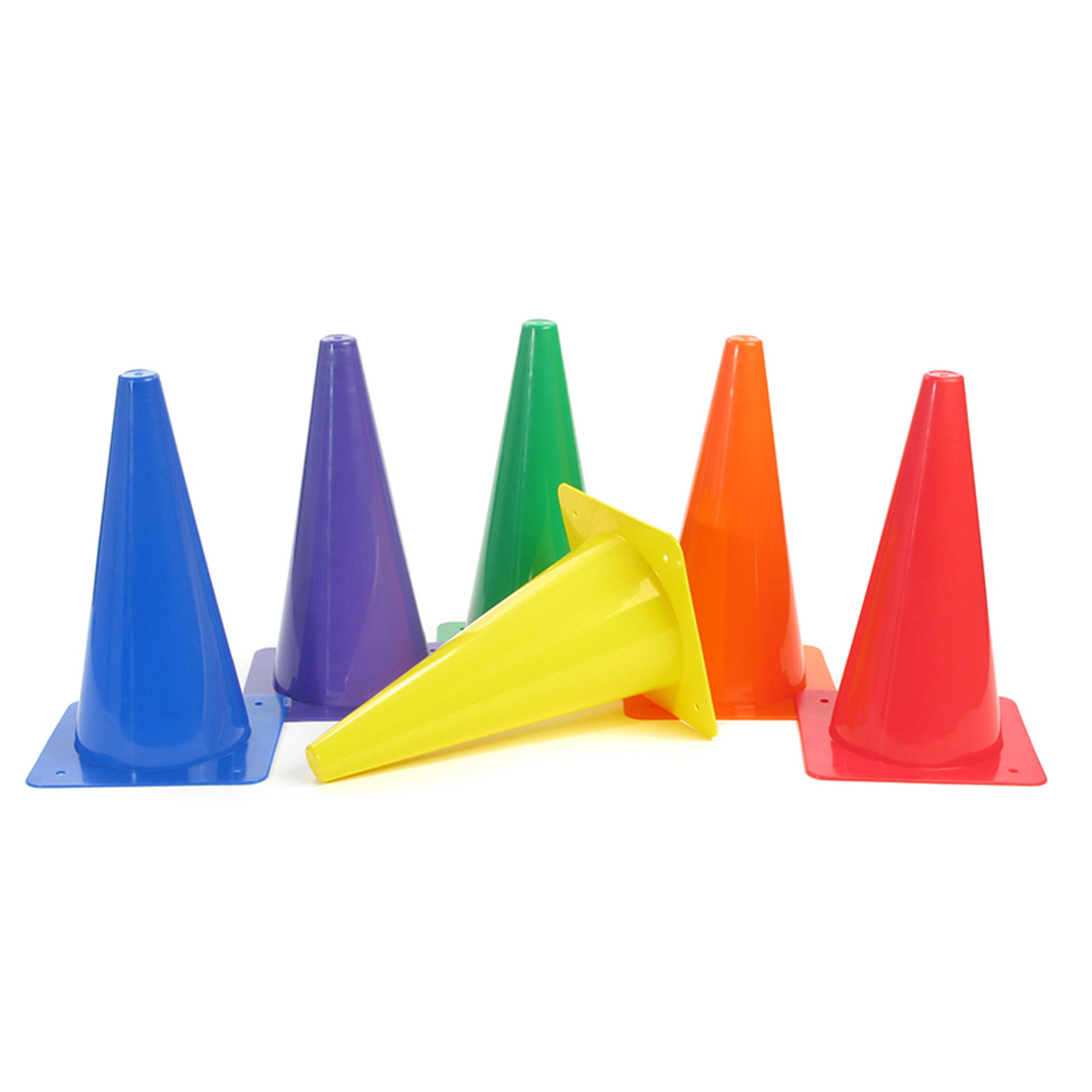 Rigid Plastic Cones, 12", Set of 6, Pack of 2 Sets