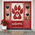 thumbnail image 5 of Heart-shaped Hugs & Kisses Banner Red Love Display Puppy Pattern Rose Decor Heart Backdrop for Valentine's Day Party Romantic Date Anniversary Celebration, 5 of 9