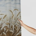 thumbnail image 3 of Fenyluxe Wheat Field Snow Sky Printed Shower Curtain Decor 100% Polyester Fiber Bathroom Decoration with Hooks 69x72, 3 of 7