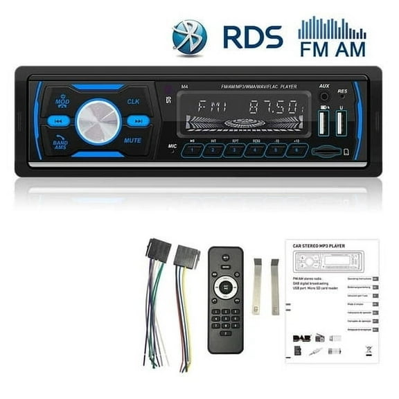 MP3 Player Single 1 Din Bluetooth Car Stereo FM AM Radio Head Unit USB/AUX/TF 12V Car Audio In-Dash Head Unit Car radio