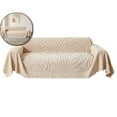 thumbnail image 1 of Dvruxg Soft Plush Geometric Quilted Couch Sofa Cover Boho Couch Cover Solid Color Washable Sofa Slipcover Furniture Protector for Dogs Cats(Beige), 1 of 5