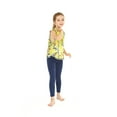 thumbnail image 3 of Girl's Athletic Sportswear Patterned Tank Top and Solid Legging Set in Garden Poppy Yellow Small, 3 of 5