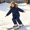 Blue, variant on Kids Blue Puffer Snowsuit Set - Fur Hood Jacket and Snow Pants for Winter, Toddler