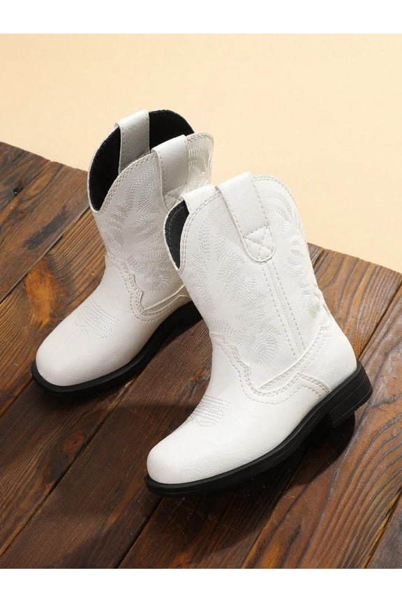 Kids Cowboy Boots, Western Riding Boots for Toddlers & Little Kids with Mid Calf Design and Square Toe, Perfect for 2026