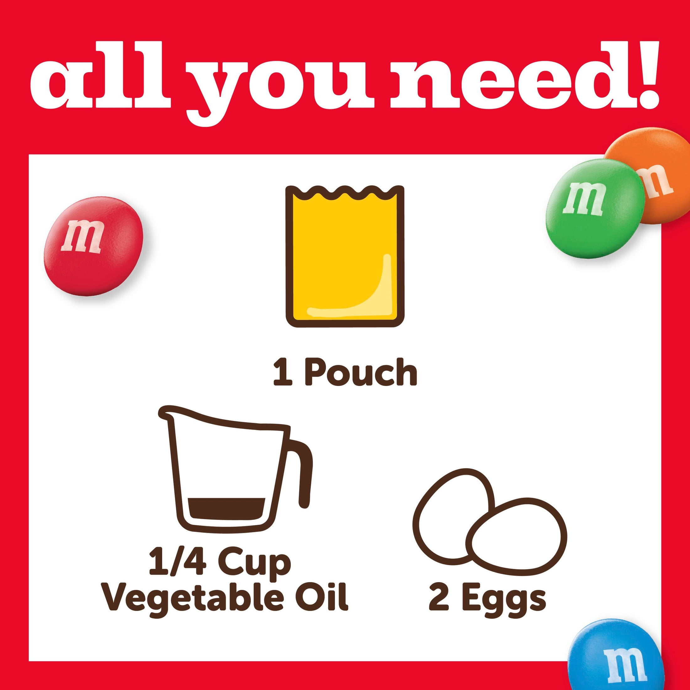 (8 pack) Betty Crocker Fudgy Blondie Bar Mix, with M&M'S Minis Chocolate Candies, 16.6 oz