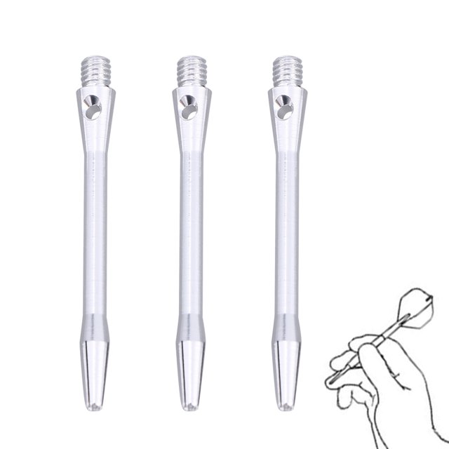 WEUVEB Dart Shafts 12Pcs Aluminium Alloy Optimize Flight Path Cylindrical Shape Darts Accessories