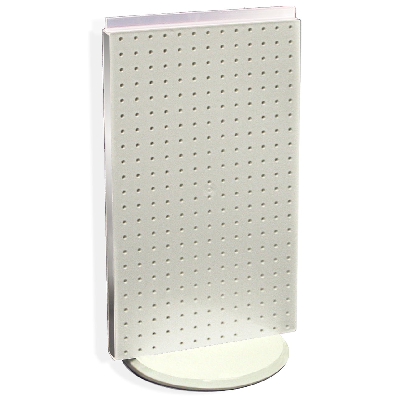 Azar Displays 700513WHT White Revolving 13.5"W x 22"H Pegboard Counter
