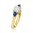 thumbnail image 3 of Ross-Simons 1.00 Carat Lab-Grown Diamond Ring With .30 ct. t.w. Sapphires in 14kt Yellow Gold, Women's, Adult, 3 of 5