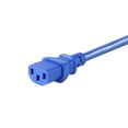 thumbnail image 5 of Monoprice Power Cable / Cord - 3 Feet - Blue | 18AWG 3 Conductor PC Power Connector Socket 10A (NEMA 5-15P to IEC 60320 C13), 5 of 6