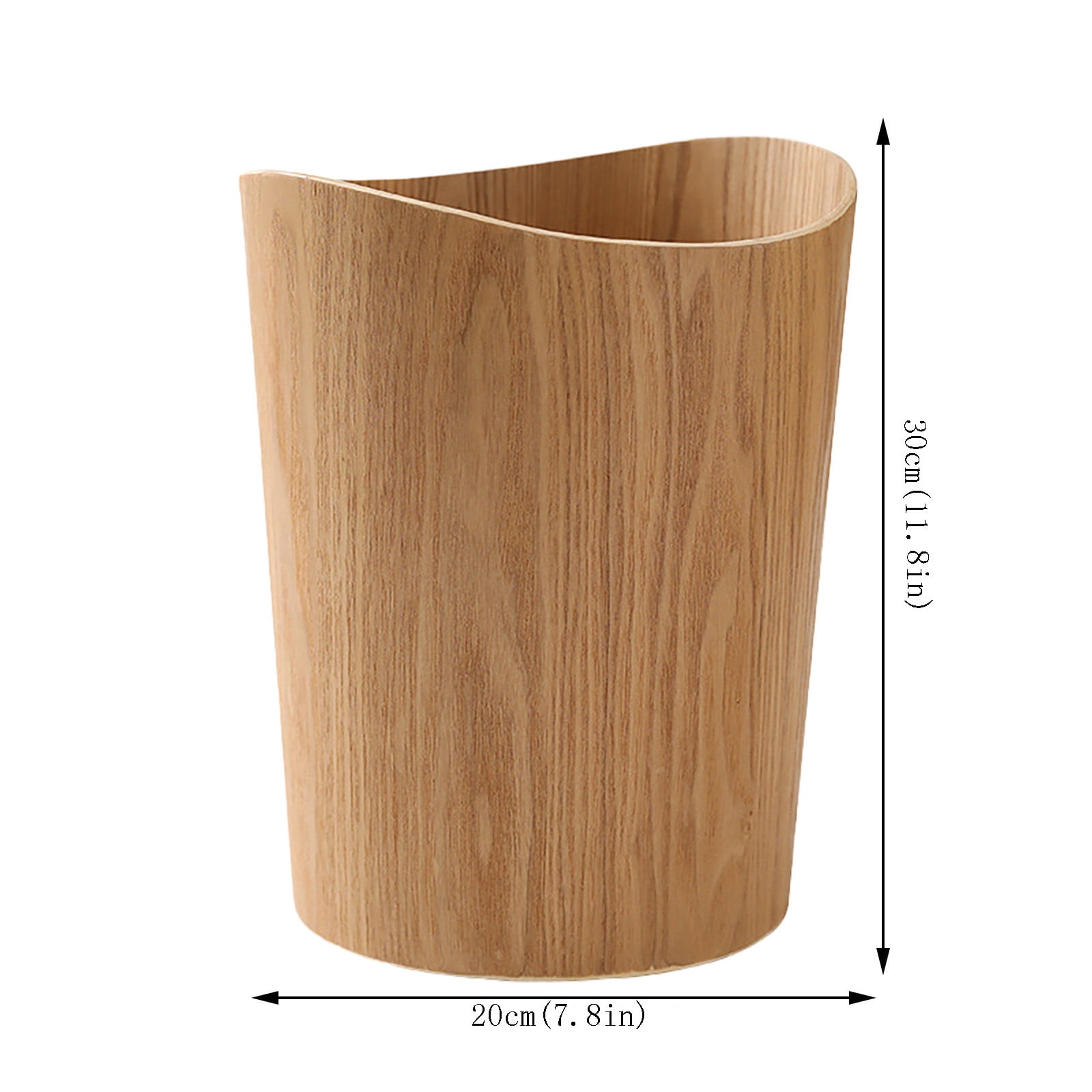 Jierger Wood Trash Can Farmhouse Wastebasket Bin for Bathroom Office Bedroom Living Room Bedroom Living Storage Waste Household Waste Basket Tools & Home Improvement