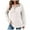 White, variant on Towmus Hoodies for Women Half Button Long Sleeve Pullover Casual Drawstring Waffle Pullover Tops Loose Hooded Sweatshirt with Pocket