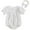 A-305White, variant on MEZZALL Baby Girls Romper O-Neck Jumpsuit One-Piece Short Sleeve Smocked Casual Playsuit Toddler 0-18 Months Soft Comfortable Everyday Fall Summer Birthday Child Dailywear