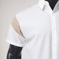 thumbnail image 2 of Playeras Y Camisas Para Hombre Camisa de seda de hielo de verano para hombre Camisa de manga corta suelta casual de mangas (White, M), 2 of 4