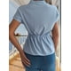 thumbnail image 5 of Blusas de Mujer con Botones, Blusas Casuales de Verano, Camisas Elegantes de para el Trabajo, Azul , Talla M, 5 of 8