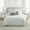 White, variant on Salerno 7 Piece Faux Suede Embroidered Comforter Set, Grey - King