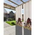 thumbnail image 3 of nqOlkjepod Outdoor Curtains for Patio Waterproof, Farm Cow Pig Outdoor Privacy Panels Grommet, Farmhouse Animals Retro Fench Wood Bran Blackout Outside Curtains for Porch/Cabana 54"x84", 2 Panels, 3 of 8