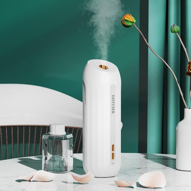 Difusor de de aceite Temporizador de batería de larga duración Humidificador de niebla fría Humidificador Vaporizador para viajes Lavanda blanca Macarena Difusor de aceite de aromaterapia
