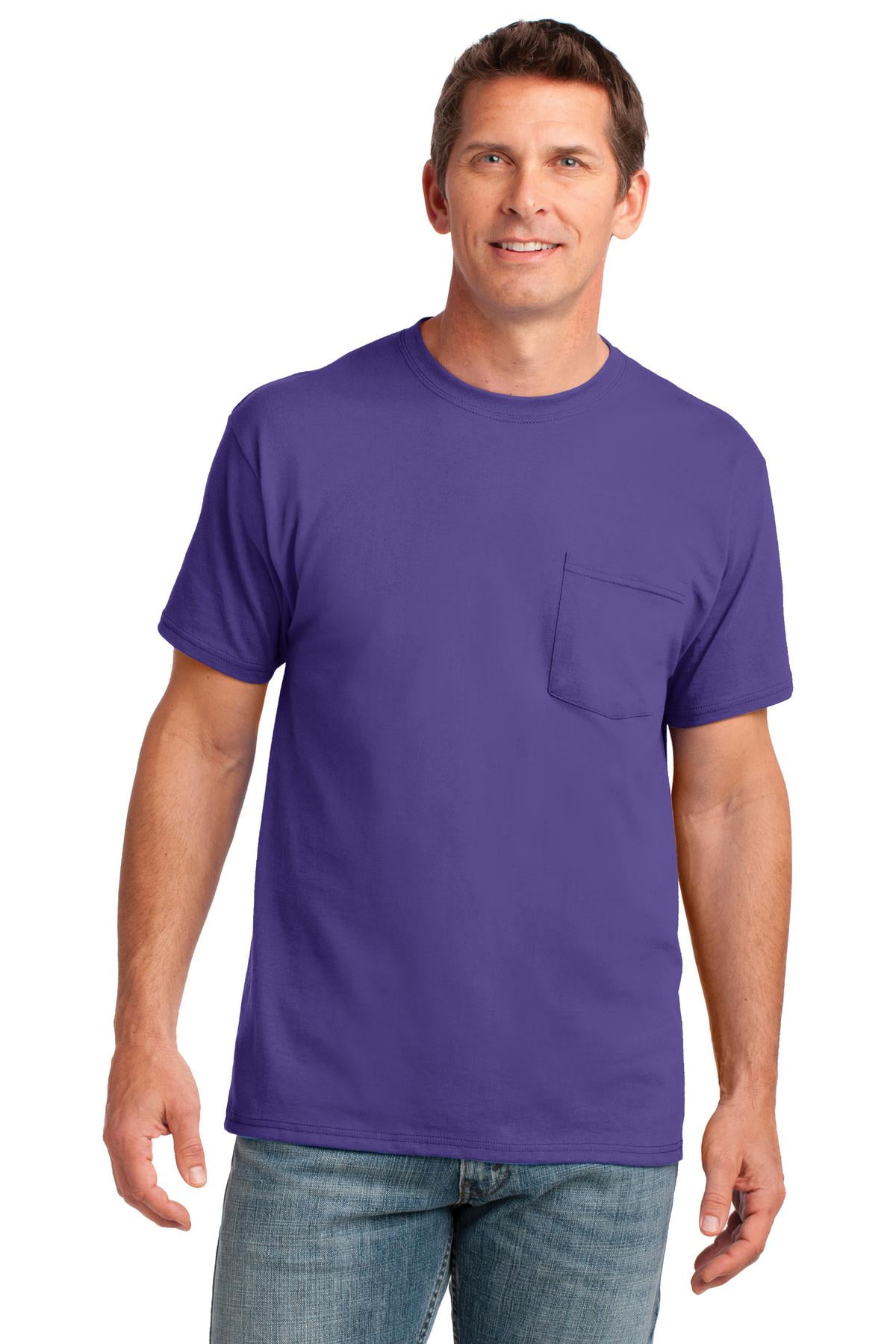 Core Cotton Pocket Tee-4XL (Purple 
