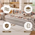 thumbnail image 4 of Croniis Boho Sofa Cover with Anti-slip Velcro Tape, Couch Blanket Cover Sectional Sofa Cover for Boho Style, Revitalizing the Old Sofa,Couch Protector,Cotton weaving Maple Leaf Pattern 71*71in, 4 of 8