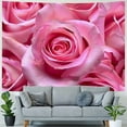 thumbnail image 4 of PIKWEEK Pink Rose Tapestry Wall Hanging, Floral Wall Love Wedding Romantic Flowers Mother's Day Home Wall Tapestry Art for Bedroom Living Room Dorm Painting, 4 of 6