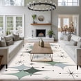 thumbnail image 3 of 6'x9' Area Rugs, Green Beige Diamond Indoor Outdoor Area Rug for Living Room Bedroom, Modern Geometric Middle Century Pink Washable Bathroom Rugs Kitchen Floor Carpet Mats Home Decor Aesthetic, 3 of 8