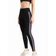 thumbnail image 3 of Tummy Control Compression Leggings for Women, High Waist Workout Running Yoga Pants Pink M, 3 of 8