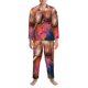 thumbnail image 3 of Balery Oil Paintings of Elephants Pijama para Hombre de Dos Piezas con Manga Larga, Conjunto de Dormir y Descanso Suave con Bolsillos-Small, 3 of 7