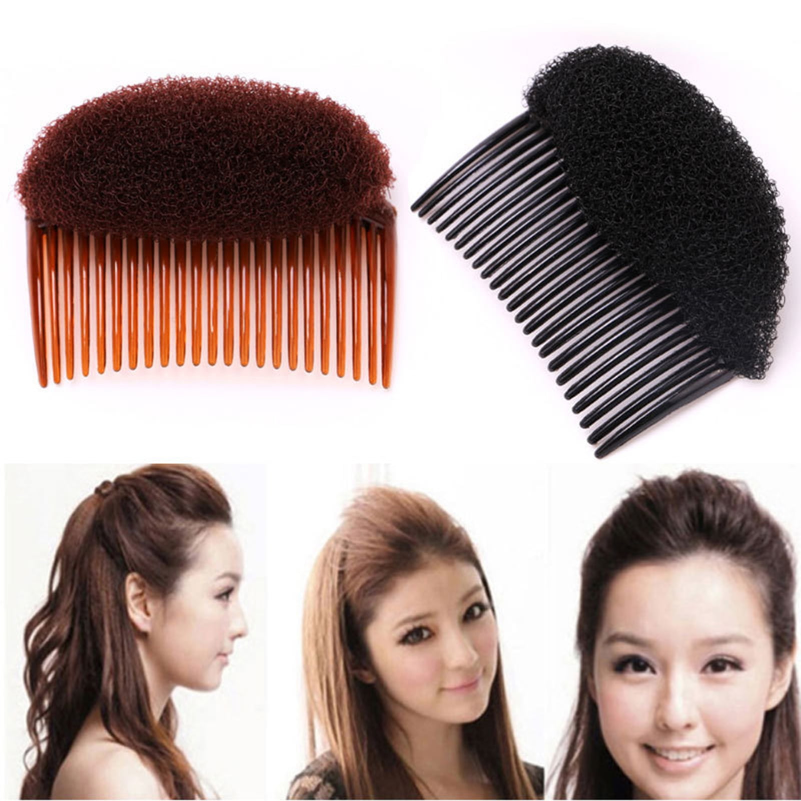 Cherryhome Hair Base Set Puff Hair Head Cushion Styling Insert Braid Tool  Invisible Fluffy Hair Pad Bump up Comb Clip Sponge Bun Fluffy Hairstyle  Tools Accessories for Women Girl 