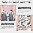 thumbnail image 6 of Dachshund Footprint Apron-Garden Aprons for Women with Pockets-Cotton Linen Waterproof Kitchen Cooking Gardening Aprons Adjustable for Kitchen,Cooking,BBQ and Salon 33x27 Inch, 6 of 7