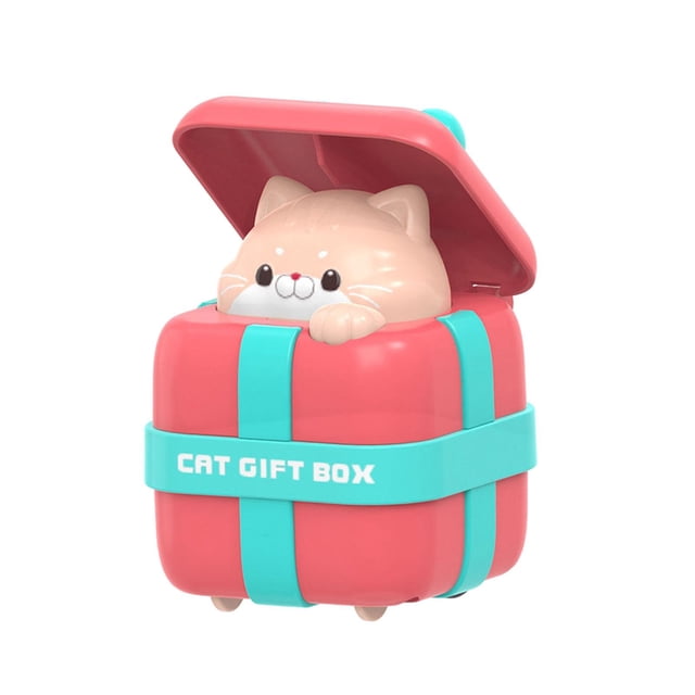Coches de juguete para gatos con retroceso, clasificación por colores, coleccionables, dibujos animados, interactivos Rosa