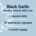 thumbnail image 6 of Life Extension Aged Black Garlic, heart health support supplement, blood pressure health support, cholesterol health support, once-daily, gluten free, vegetarian, non-GMO, 30 capsules, 6 of 6