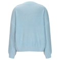 thumbnail image 4 of GigrtiJin Women's Fall Winter Sweater Solid Color Round Neck Warm Loose Sweaters Long Sleeve Casual Comfy Pullover Tops, 4 of 6
