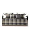thumbnail image 2 of JERFIT 6-Piece Reversible Twin Daybed Set with Pillows - Plaid & Solid Cover, Bedskirt, Sham Covers, 2 of 10