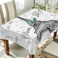 thumbnail image 3 of Coolnut Rectangle Tablecloth,Paris Eiffel Tower Table Cover Kitchenation Dinner for Party Holiday Hotel BBQ-Machine Washable 54x54In Decor Gift, 3 of 7