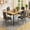 Retro, variant on Asofer Dining Table Set for 4 with PU Chairs, Kitchen Table and Chairs for Dining Room Breakfast Nook, Gray
