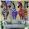 thumbnail image 4 of BCIIG Zebras Patterns Colors Tapestry Wall Hanging Unique Style Graphic Tapestries Home Wall Decor Art for Living Room Bedroom Apartment Farmhouse Dorm 40x30inch, 4 of 6