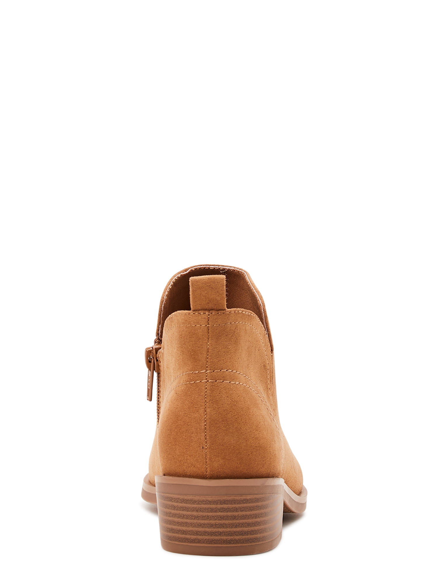 Time and Tru Women's Faux Suede Ankle Boots, Wide Width Available