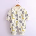 thumbnail image 2 of KPOPLK Baby Boy Organic Cotton Pajamas 2 Way Zipper Preemie Newborn One Piece Outfit Long Sleeve Footed Sleepwear Size 6-9 Months, 2 of 5
