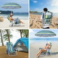 thumbnail image 4 of Nice C Beach Chair, Beach Chair and Umbrella Backpack Beach Chair, Beach Chair for Adults with Umbrella and Cooler, with Storage Bag, Cup Holder for Beach, Camping, Outdoor (Set of 1), 4 of 5