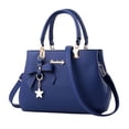 thumbnail image 2 of 11.02IN Women's Satchel Handbag, Stylish Tote Purse with Bowknot Decor, Vegan Leather Crossbody Shoulder Bag for Work, Travel, and Daily Use,Royal Blue, 2 of 5