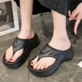 thumbnail image 2 of Slippers for Women,Flip Flops Sandals with Toe Post Lightweight Flat Sole Casual Beach Flip Flops for Summer Vacation,Womens Slippers,Black,36/37, 2 of 8