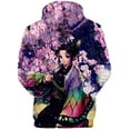 thumbnail image 2 of Cosplay Life Demon Slayer Anime Pullover Hoodie - Halloween Unisex Adult Manga Character Merch Sweater With Kangaroo Pockets (13, 3XL), 2 of 3