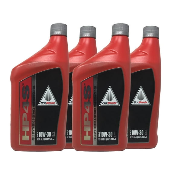 Honda HP4S Full Synthetic Motor Oil 10W-30, 1 qt (4 Pack)