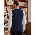 thumbnail image 4 of COOFANDY Men V Neck Sleeveless Vest Sweater Winter Fall Casual Lightweight Solid Vest, 4 of 9