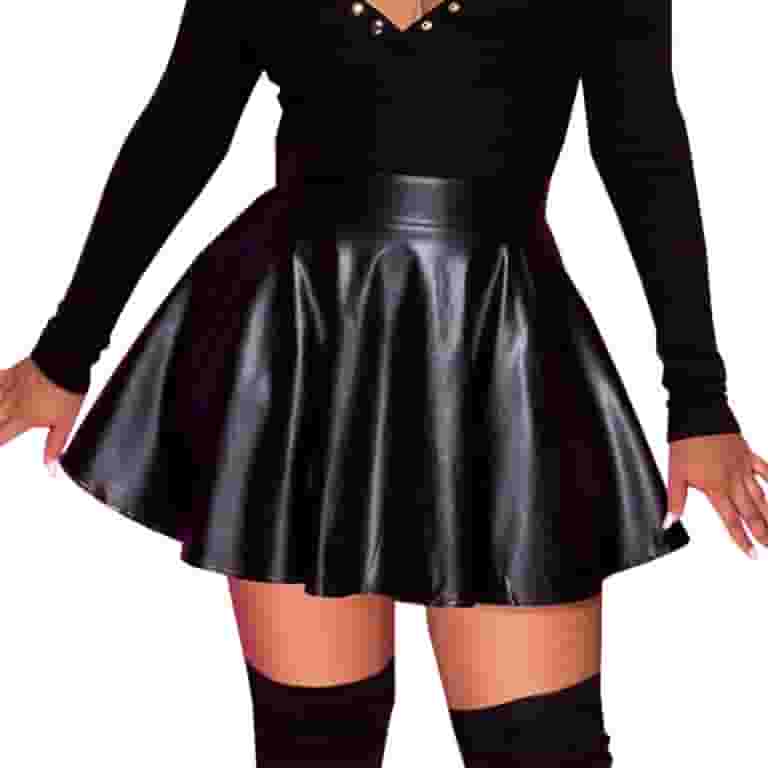 適当な価格 Women's Faux Leather Mini Skirt Women's Casual Fashion Clothing