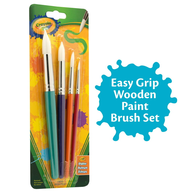 Kids Paint Brushes, Round, L: 19 cm, W: 15 mm, 30 pc