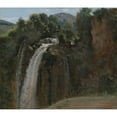 thumbnail image 3 of Jean-Baptiste-Camille Corot 17x15 Black Modern Framed Museum Art Print Titled - Waterfall at Terni (1826), 3 of 5