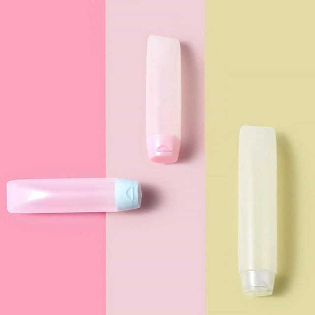 Travel Squeeze Bottle Shower Gel Toothpaste Container Mini Dispensing Containers Refillable Leakproof Pocket Squeezable Dispenser Tube Accessories 30ML Clear