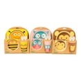 thumbnail image 1 of Domore set 3 vajillas infantiles bambu 5 juegos platos vasos animales niños, 1 of 5