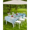 thumbnail image 4 of Outdoor Tablecloth with Umbrella Hole for Patio/Picnic/Party/Camping, Blue Owl Waterproof Table Cloth Rectangle Table Cover Washable, Watercolor Flower Bird on Branch 60"x 102", 4 of 7